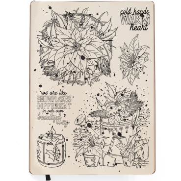 Preview: Ciao Bella Clear Stamp Set Poinsettia