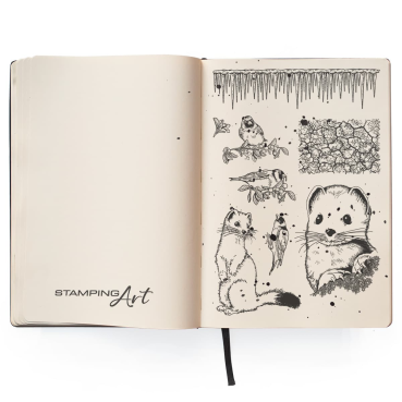 Preview: Ciao Bella Clear Stamp Set Emine & Goldfinch