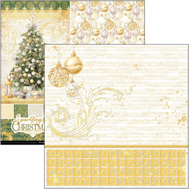 Preview: Ciao Bella 12 x 12 Inch Sparkling Christmas Paper Patterns