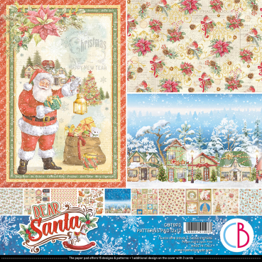 Ciao Bella 12 x 12 Inch Dear Santa Patterns Pad