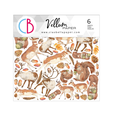 Ciao Bella 6 x 6 Inch Vellum Fussy Cut Into the Wild