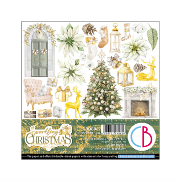 Ciao Bella 6 x 6 Inch Fussy Cut Pad Sparkling Christmas
