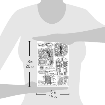 Preview: Ciao Bella Clear Stamp Set Transparente Stempel Tesla Company