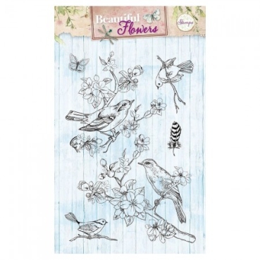 Stempel Clear, Beautiful Flowers, A6, 105 x 148 mm