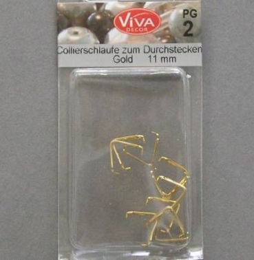 VIVA Collierschlaufe gold 11 mm 10 Stück