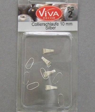 VIVA Collierschlaufe silber 10 mm 10 Stück