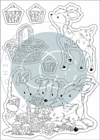 Preview: Craft Consortium Clear Stamp Transparenter Stempel Bluebells and Buttercups Picnic