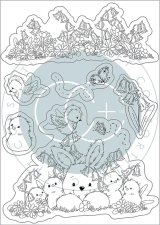Preview: Craft Consortium Clear Stamp Transparenter Stempel Bluebells and Buttercups Chicks