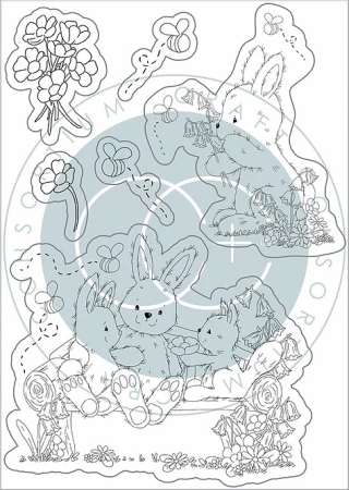 Preview: Craft Consortium Clear Stamp Transparenter Stempel Bluebells and Buttercups Bench