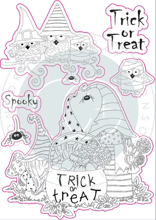 Preview: Craft Consortium Clear Stamp Transparenter Stempel Happy Haunting Trick or Treat