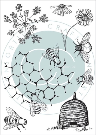 Preview: Craft Consortium Tell the Bees Special Edition Clear Stamp Transparenter Stempel Animals