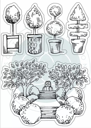 Preview: Craft Consortium Clear Stamp Transparenter Stempel Secret Garden