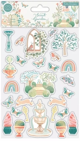Craft Consortium Secret Garden Puffy Stickers
