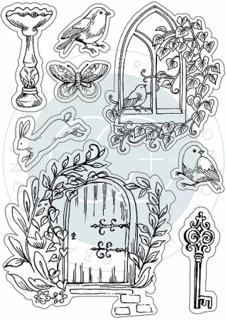 Preview: Craft Consortium Clear Stamp Transparenter Stempel Secret Garden