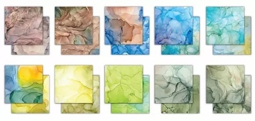 Preview: Craft Consortium Essential Craft Papers 6 x 6 Inch Paper Pad Ink Drops Earth