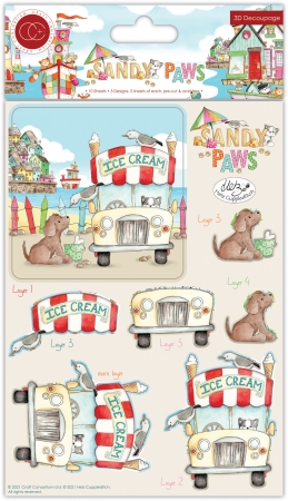 Craft Consortium Sandy Paws 3D Decoupage Set