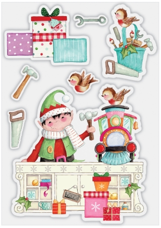 Preview: Craft Consortium Clear Stamp Transparenter Stempel Made by Elves Workshop