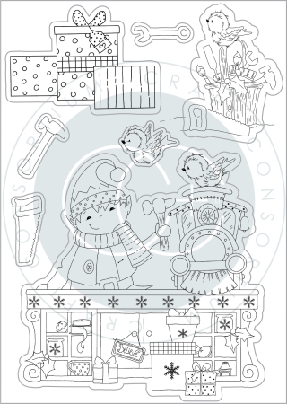 Preview: Craft Consortium Clear Stamp Transparenter Stempel Made by Elves Workshop