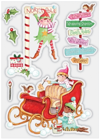 Preview: Craft Consortium Clear Stamp Transparenter Stempel Made by Elves Sleigh