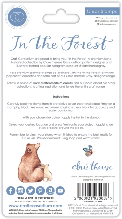 Preview: Craft Consortium Clear Stamp Transparenter Stempel In the Forest Bear