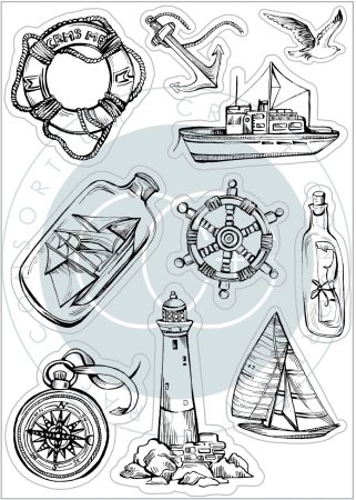 Preview: Craft Consortium Clear Stamp Transparenter Stempel Ocean Tale Adventure