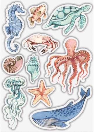 Preview: Craft Consortium Clear Stamp Transparenter Stempel Ocean Tale Sea Life