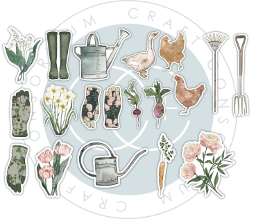 Craft Consortium Gardeners Delight Chipboard Ephemera