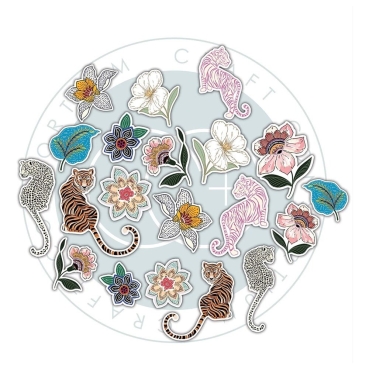 Preview: Craft Consortium Enchanted Jungle Chipboard Ephemera