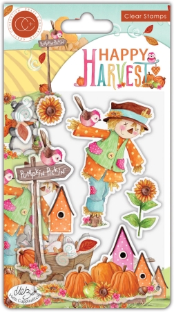 Craft Consortium Happy Harvest Clear Stamps Transparente Stempel Sunflower