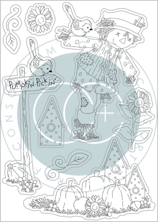 Preview: Craft Consortium Happy Harvest Clear Stamps Transparente Stempel Sunflower