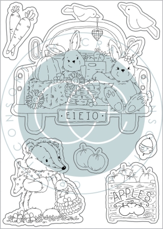 Preview: Craft Consortium Happy Harvest Clear Stamps Transparente Stempel Apples