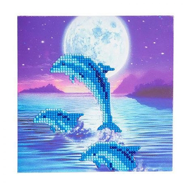 Preview: Craft Buddy CCK-A11 Crystal Card Kit Dolphins