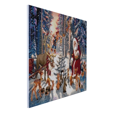 Preview: Craft Buddy CAK-A54 Framed Crystal Art Holzrahmen Christmas in the Forest