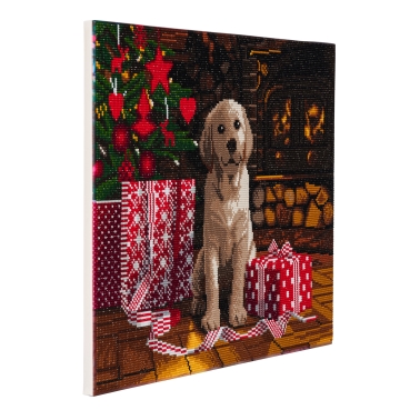 Preview: Craft Buddy CAK-A78 Framed Crystal Art Holzrahmen Labrador Puppy