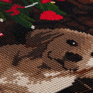 Preview: Craft Buddy CAK-A78 Framed Crystal Art Holzrahmen Labrador Puppy