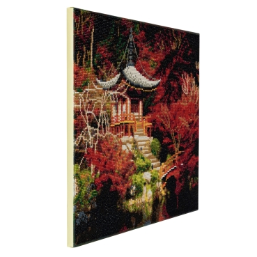 Preview: Craft Buddy CAK-A50 Framed Crystal Art Holzrahmen Japanese Temple