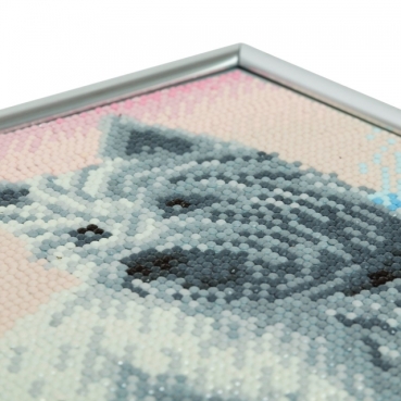 Preview: Crystal Art Kristallkunst Bilderrahmen mit silberfarbigem Rahmen CAM-13