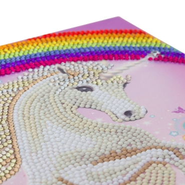 Preview: Craft Buddy CCKXL-3 Giant Crystal Art Card 21 x 29 cm Unicorn Rainbow
