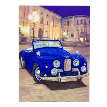 Craft Buddy CCKXL-6 Giant Crystal Art Card 21 x 29 cm Sports Car