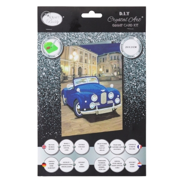 Preview: Craft Buddy CCKXL-6 Giant Crystal Art Card 21 x 29 cm Sports Car