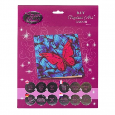 Preview: Craft Buddy CCK-A41 Crystal Card Kit Butterfly