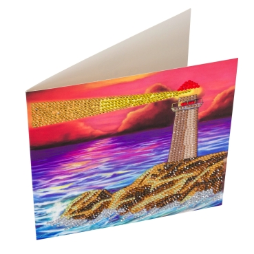 Preview: Craft Buddy CCK-A49 Crystal Card Kit Lighthouse