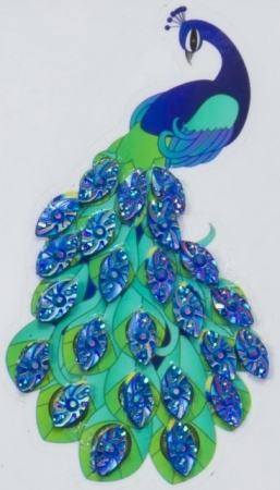 Craft Buddy CAMK-12 Crystal Motif Kit Kristallkunst Sticker Peacock
