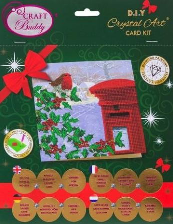 Preview: Craft Buddy CCK-XM56 Crystal Card Kit Robin & Postbox