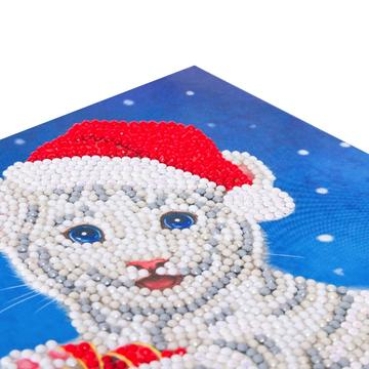 Preview: Craft Buddy CCK-XM57 Crystal Card Kit Christmas White Tiger