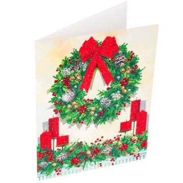 Preview: Craft Buddy CCKXL-8 Giant Crystal Art Card 21 x 29 cm Festive Wreath