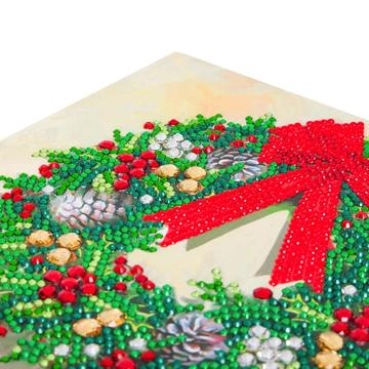 Preview: Craft Buddy CCKXL-8 Giant Crystal Art Card 21 x 29 cm Festive Wreath