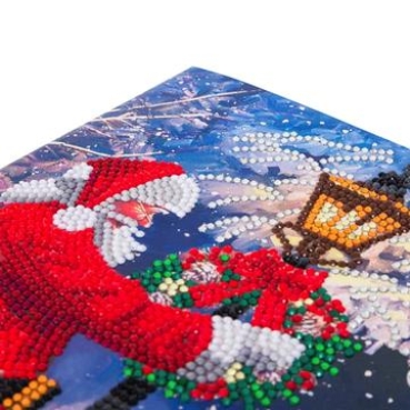 Preview: Craft Buddy CCKXL-10 Giant Crystal Art Card 21 x 29 cm Santa's Walk