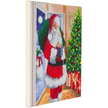 Preview: Craft Buddy CAK-A107M Framed Crystal Art Holzrahmen Santa's Here