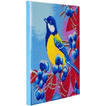 Preview: Craft Buddy CAK-A109M Framed Crystal Art Holzrahmen Christmas Bird
